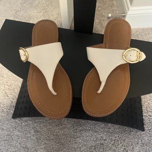 COACH LESLI SANDLE - IVORY Leather